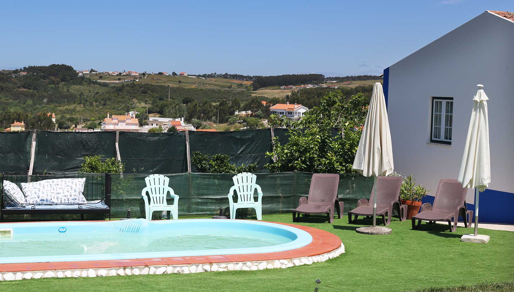 villa, private garden and pool